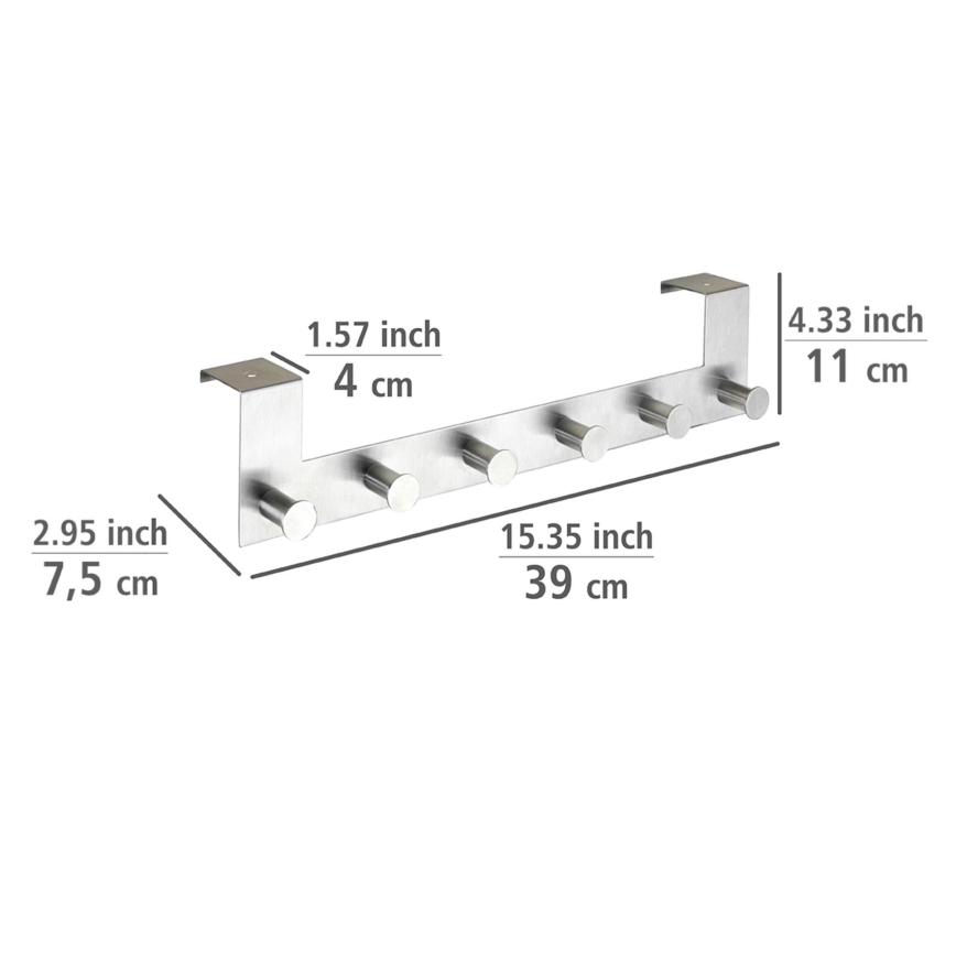 WENKO 22804100-Закачалка CELANO 39x11 cm неръждаема стомана/сребриста