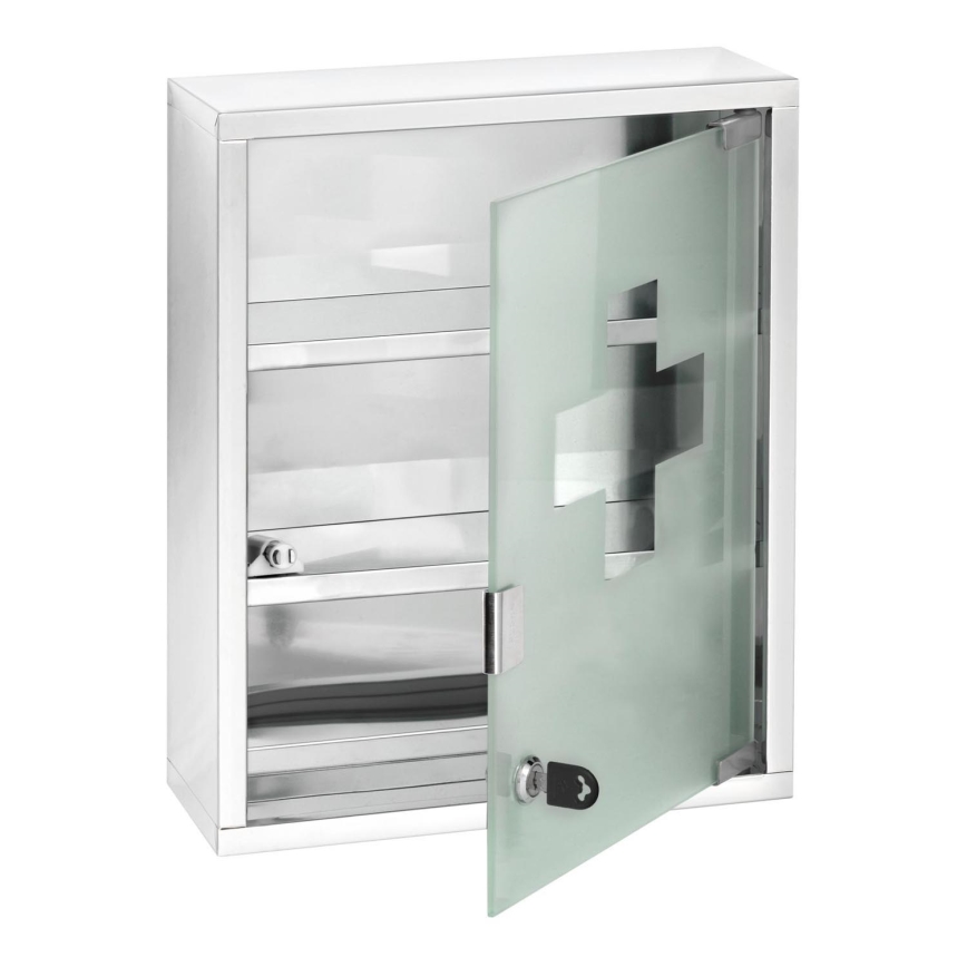 WENKO 22924100 - Аптечка 30x40 см неръждаема стомана/сребриста
