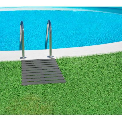 WENKO 22947100 - Подложка за душ, подходяща за вътрешна и външна употреба, 55 x 55 см, сива