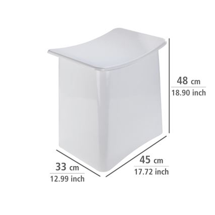 WENKO 22949100 - Столче WING 45x48 см бяло/черно