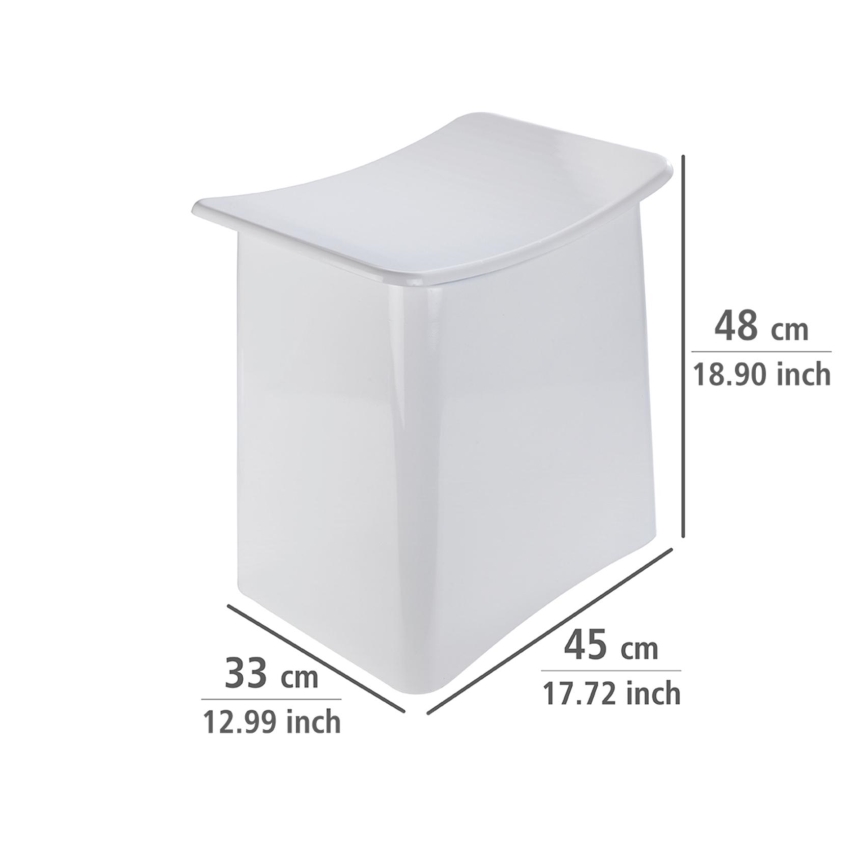 WENKO 22949100 - Столче WING 45x48 см бяло/черно