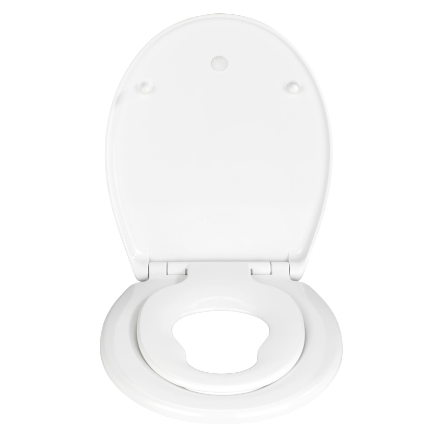 WENKO 22973100-WC седалка DELOS 44,5x37,5 см бяла/сребриста
