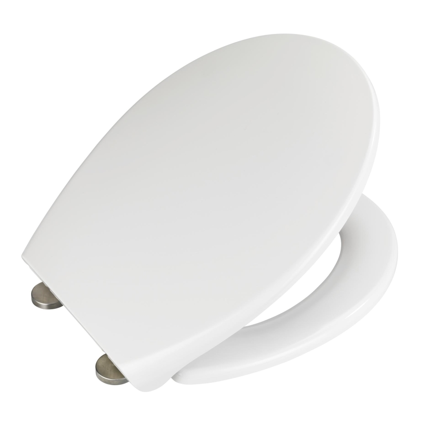 WENKO 22973100-WC седалка DELOS 44,5x37,5 см бяла/сребриста