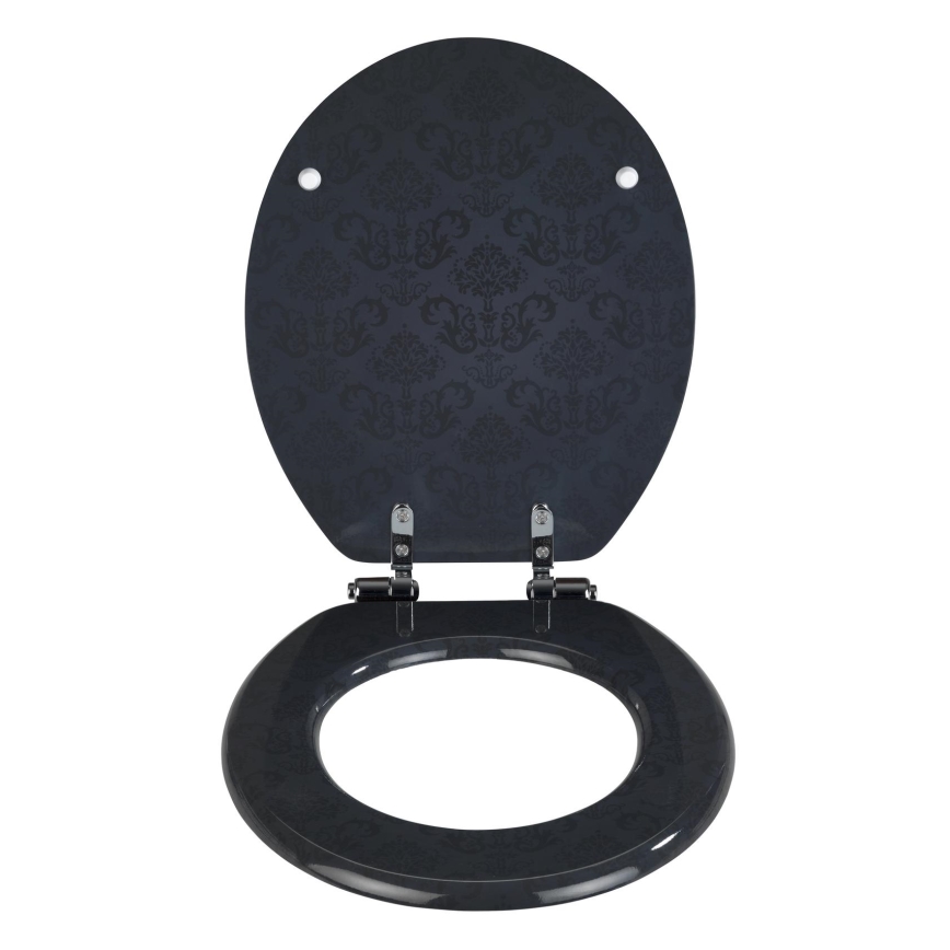 WENKO 22977100-Тоалетно седало BELLEVUE 35,5x42,5 cm антрацит/сребрист