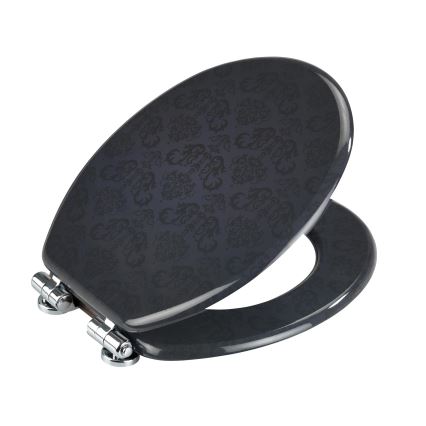 WENKO 22977100-Тоалетно седало BELLEVUE 35,5x42,5 cm антрацит/сребрист