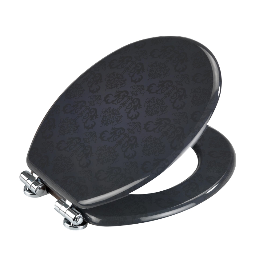 WENKO 22977100-Тоалетно седало BELLEVUE 35,5x42,5 cm антрацит/сребрист