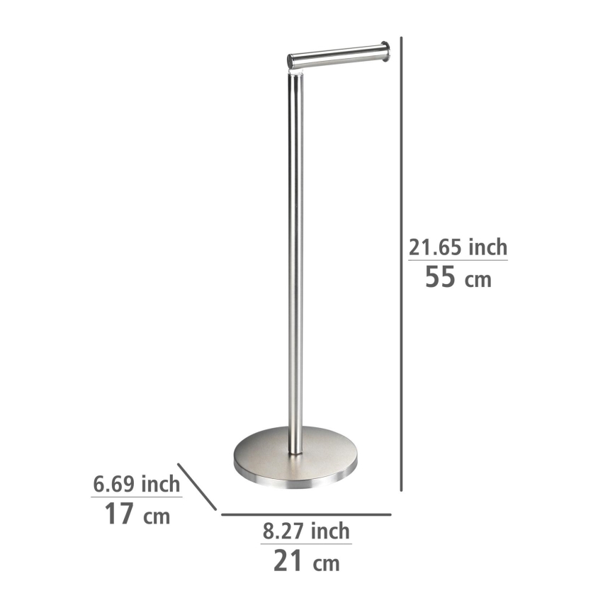 WENKO 22985100 - Държач за тоалетна хартия 21x55 см неръждаема стомана/сребрист