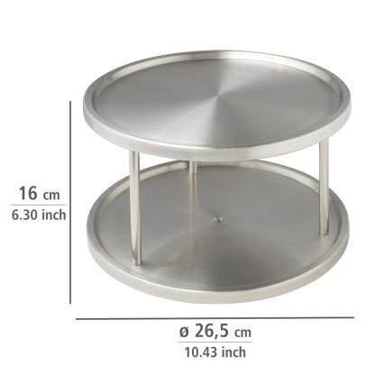 WENKO 2335100 - Карусел за шкаф CABINET CAROUSEL 26,5x15,5 cm, неръждаема стомана/сребрист