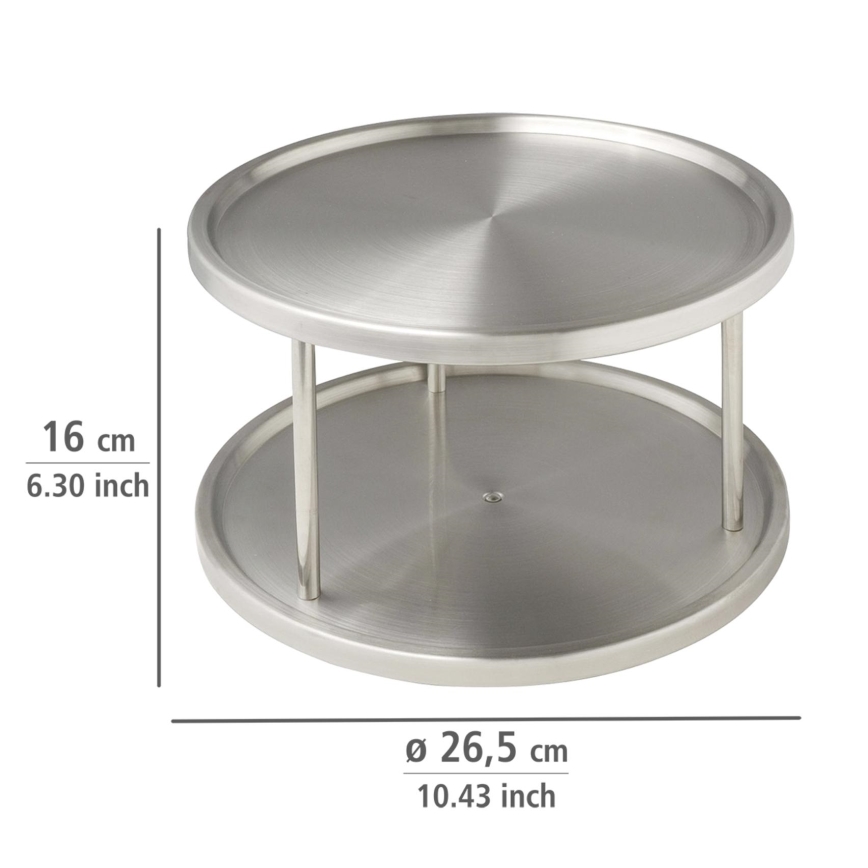 WENKO 2335100 - Карусел за шкаф CABINET CAROUSEL 26,5x15,5 cm, неръждаема стомана/сребрист