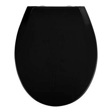 WENKO 23443100-WC тоалетна седалка KOS 44x37 cm черна/сребриста