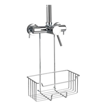 WENKO 23499100 - Поличка за душ MILO 25x36 cm неръждаема стомана/сребрист/прозрачен