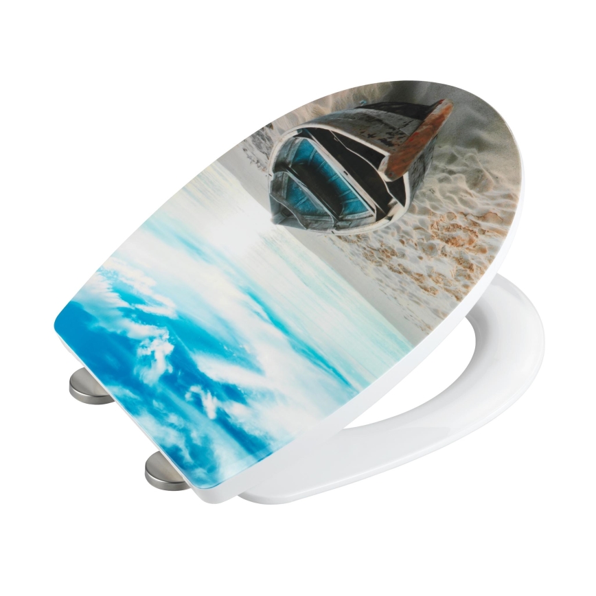 WENKO 23532100-WC тоалетна седалка 300/350 кг 36,5x45 см пъстроцветна/сребриста