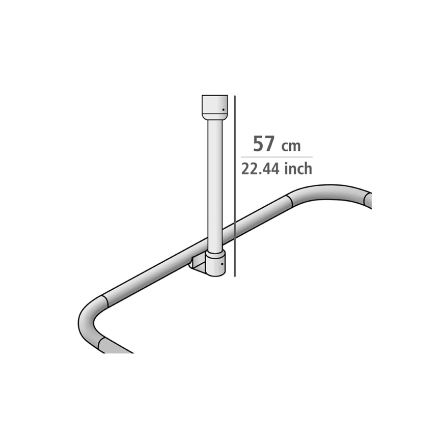 WENKO 23566100 - Опора за таван UNIVERSAL 57 см черна