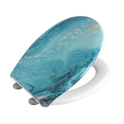 WENKO 23571100-WC тоалетно седало 300/350 кг WC-седалка 44,5x37 см пъстроцветна/сребриста