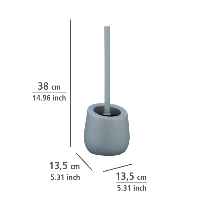 WENKO 23650100 - Четка за WC BADI 13,5x38 cm сива