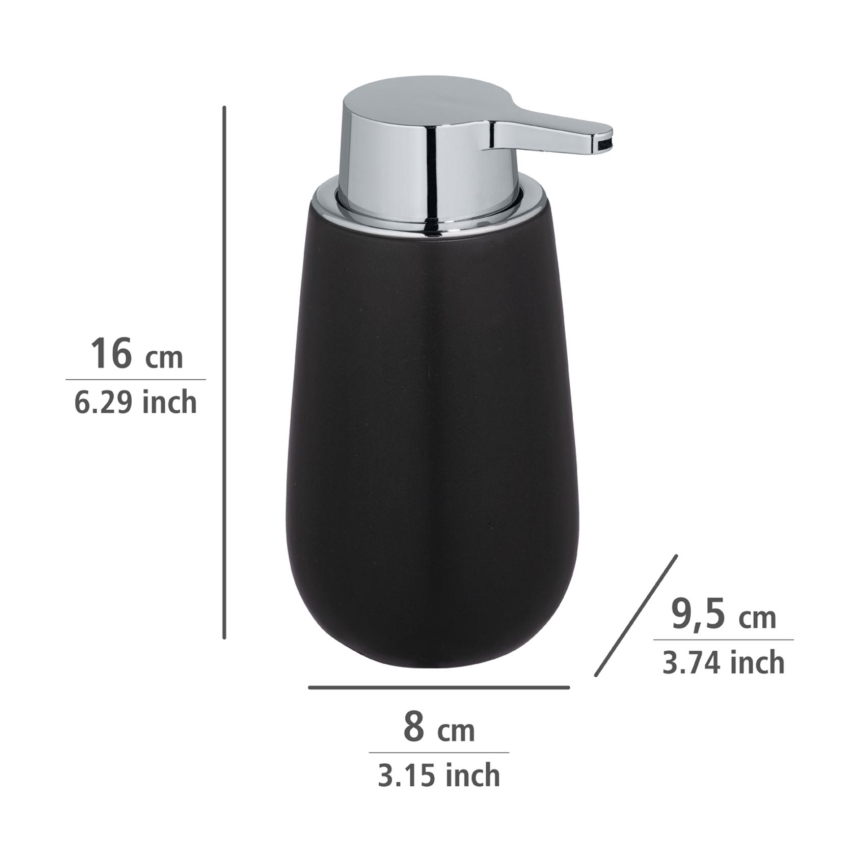 WENKO 23652800 - Дозатор за течен сапун BADI 320 ml черен