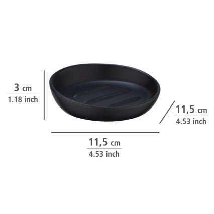 WENKO 23653100 - Сапунерка BADI 11,5x3 см черна