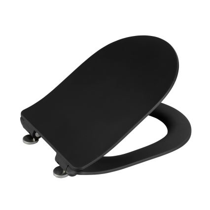 WENKO 23827100-WC седалка SEDILO 45,2x36,2 cm черна/сребриста