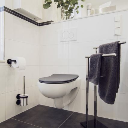 WENKO 23828100-WC тоалетно седало SEDILO 45,2x36,2 cm сиво/сребристо