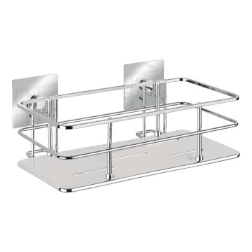 WENKO 23854800-Полица TURBO-LOC QUADRO ED. 24x14,5 cm неръждаема стомана/лъскав хром