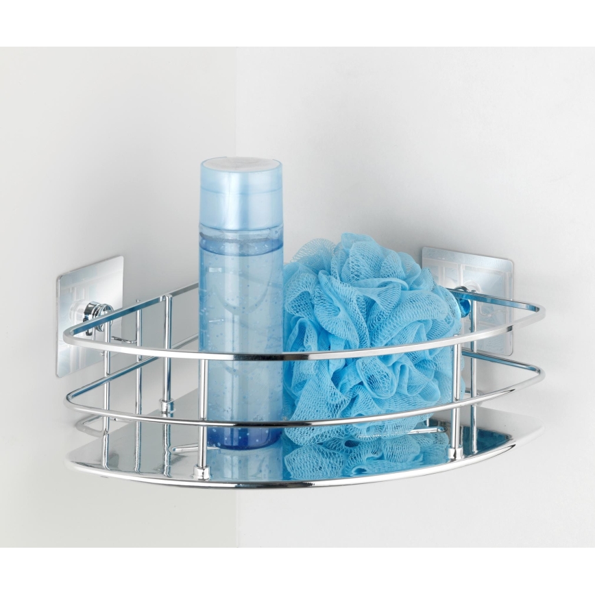 WENKO 23856800-Поличка TURBO-LOC QUADRO ED. 27,5x19,3 cm неръждаема стомана/лъскав хром