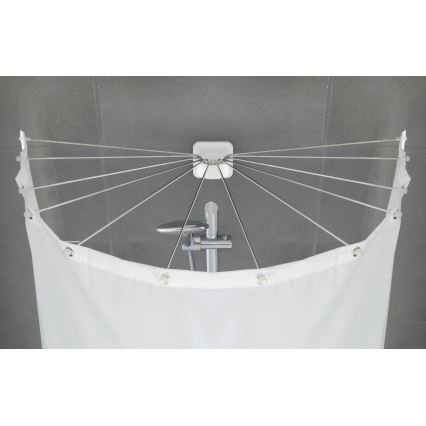 WENKO 23863100 - Държач за душ 96x72 см неръждаема стомана/бял