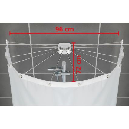 WENKO 23863100 - Държач за душ 96x72 см неръждаема стомана/бял