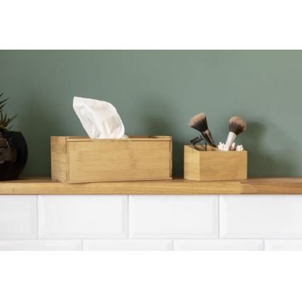 WENKO 23925100 - Кутия за кърпички TERRA 25x13 cm кафява