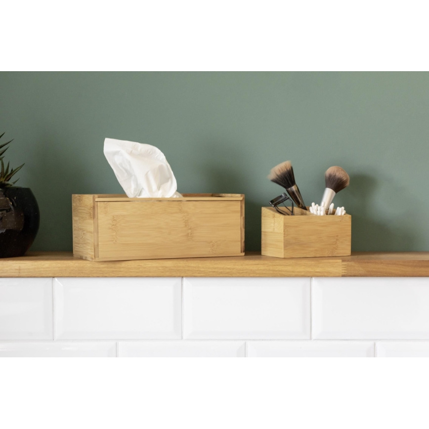 WENKO 23925100 - Кутия за кърпички TERRA 25x13 cm кафява