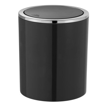 WENKO 23934100 - Кош INCA 14x16,8 см черен/лъскав хром