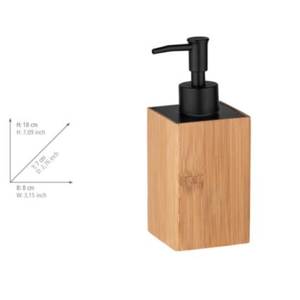 WENKO 23984100 - Дозатор за течен сапун PADUA 210 мл кафяв/черен