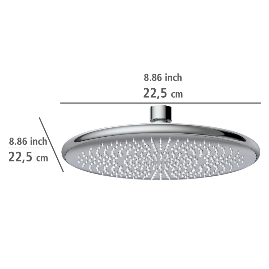 WENKO 23998100 - Душ глава със система за пестене на вода 22,5 x 22,5 см, полирано хромово покритие