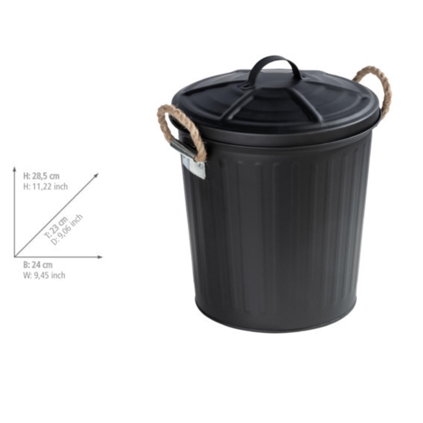 WENKO 24022100 - Кош GARA 24x28,5 см черен