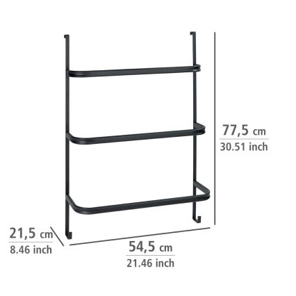 WENKO 24026100 - Държач за кърпи IRPINIA 54,5x77,5 cm черен