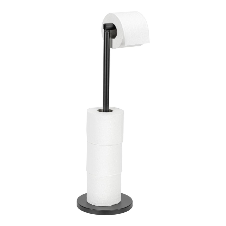 WENKO 24034100 - Държач за тоалетна хартия 21x55 см черен/сребрист