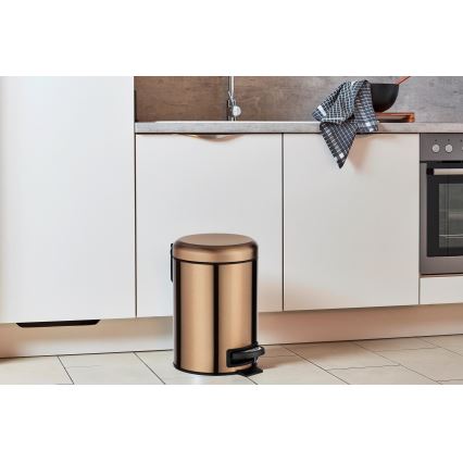 WENKO 24036100 - Кош LEMAN 17x25 см, неръждаема стомана с медено и черно покритие