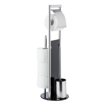 WENKO 24075800 - Комплект за WC RAVINA 20x707 cm неръждаема стомана/сребрист/черен