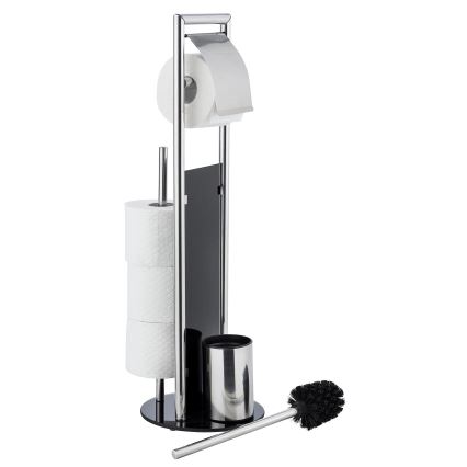 WENKO 24075800 - Комплект за WC RAVINA 20x707 cm неръждаема стомана/сребрист/черен
