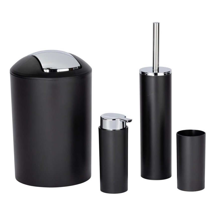 WENKO 24078800 - Комплект CALVO 6,5 x 13 см, черен/лъскав хром