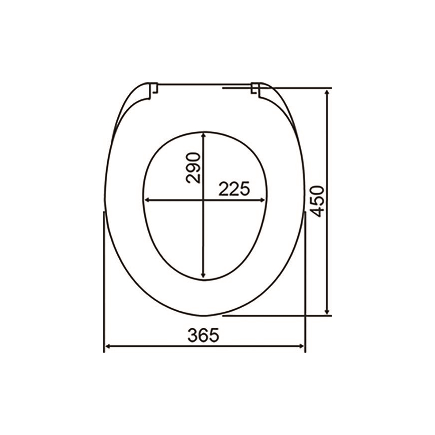 WENKO 24082800 - Тоалетна седалка DROPLETS 45x38,8 cm син/бял