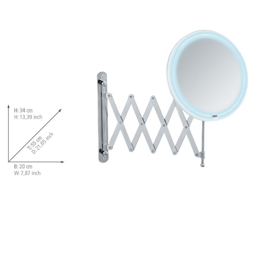 WENKO 24102100 - Огледало BARONA 20x34 см, хром с висок блясък