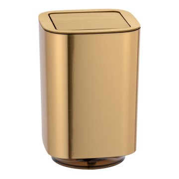 WENKO 24163100 - Кош за отпадъци AURON 17x25,5 cm златен