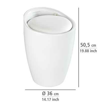 WENKO 24228100 - Столче CANDY 36x50,5 см бяло/черно