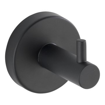 WENKO 24232100-Кука BOSIO BLACK 5,5x5,5 cm неръждаема стомана/сребриста
