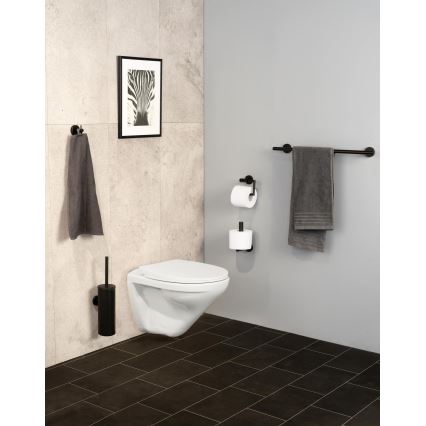 WENKO 24232100-Кука BOSIO BLACK 5,5x5,5 cm неръждаема стомана/сребриста