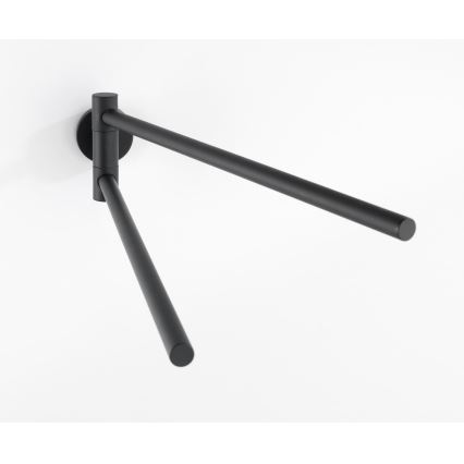 WENKO 24238100-Закачалка за хавлии BOSIO BLACK 5,5x43 см неръждаема стомана/сребриста