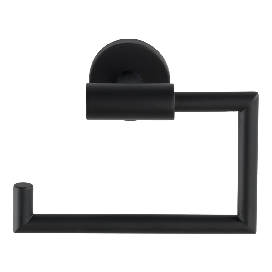 WENKO 24240100-Държач за тоалетна хартия BOSIO BLACK 15x10,5 cm неръждаема стомана/сребрист