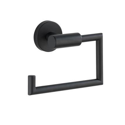 WENKO 24240100-Държач за тоалетна хартия BOSIO BLACK 15x10,5 cm неръждаема стомана/сребрист