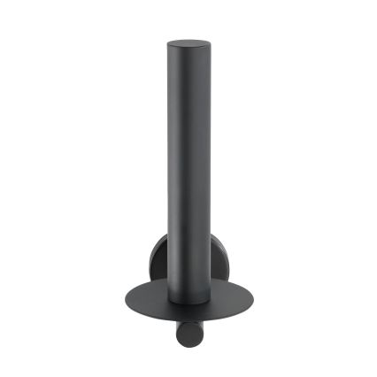 WENKO 24262100-Държач за тоалетна хартия BOSIO BLACK 8x18 см неръждаема стомана/сребрист