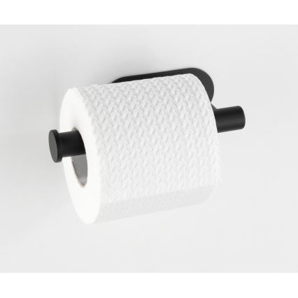WENKO 24287100-Държач за тоалетна хартия TURBO-LOC OREA BLACK 16x7 cm неръждаема стомана/черен